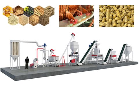 chicken feed pellet production line